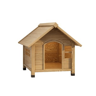 Lille hus med bjælke-stil med skov-tema